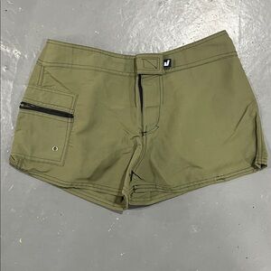 Olive Green Utility Shorts